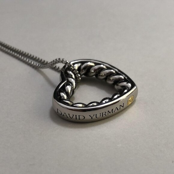 David Yurman Heart Pendant Necklace in 925 Sterling Silver - Picture 5 of 9